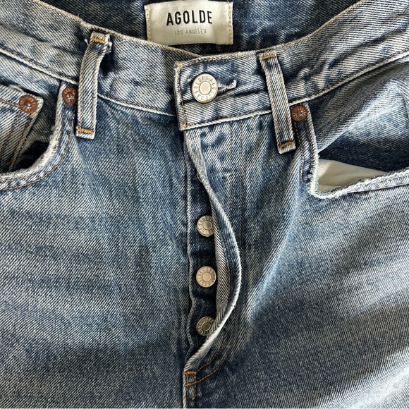 Agolde Riley High Rise Straight Crop - Picture 4 of 6